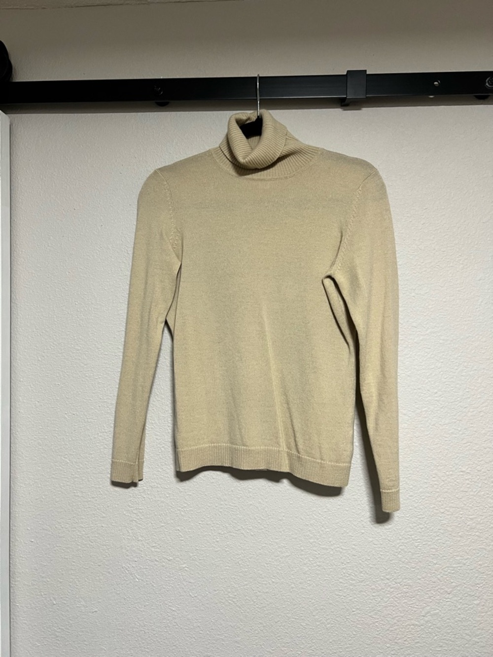 LOFT Beige Turtleneck Sweater - Lightweight Knit